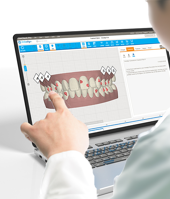 Invisalign ClinCheckin in der Sanfte Kieferorthopädie Dr. Ana Torres Moneu, Dr. Christoph Moschik · relax & smile, München